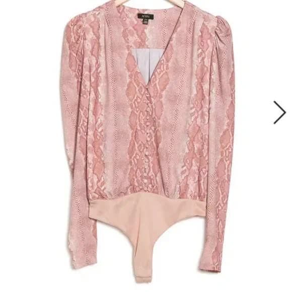 AFRM x Nordstrom Snakeprint Bodysuit - Picture 2 of 8